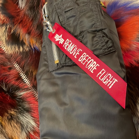 ONE OF A KIND! Alpha Industries Year of the Rooster fur bomber jacket - Picture 12 of 17